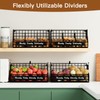 Egg Holder Countertop with 5 Dividers & Labels, 2 Tier