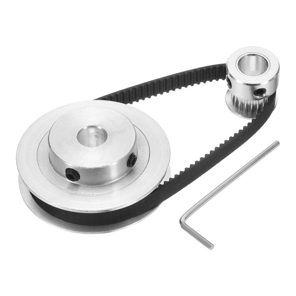 uxcell GT-2 Synchronous Wheel 20&60 Teeth 8mm Bore, Aluminum Alloy