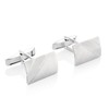 Men's Cufflinks Made of Genuine 925 Silver with Modern Surface