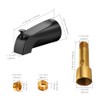 Matte Black Bathtub Spout with Diverter, All Metal, Brass, 5.3