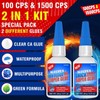 ALECPEA CA Glue Thin & Thick 100/1500 CPS, 2-in-1 Woodworking
