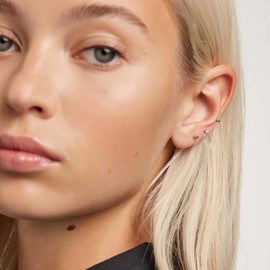 PRETOLE 6 Pairs Sterling Silver Stud Earrings for Women,S925 Silver Stud Earrings Set for Women Hypoallergenic Stud Earrings Cubic Zirconia Stud Earrings Small Stud Earrings for Women