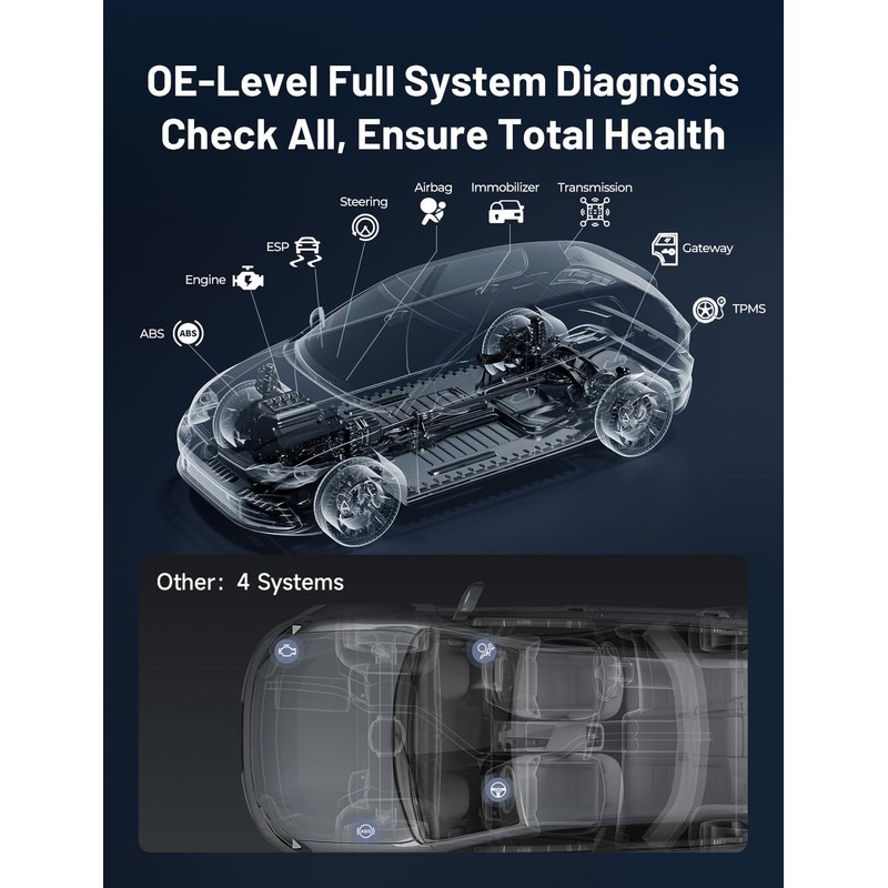 TOPDON TopScan Lite OBD2 Scanner Bluetooth, Bi-Directional Scanner Wireless All