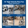 KEN BROWN 14 Inch High Velocity Metal Floor Fan 3-Speed