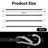 URAQT Rubber Bands with Hooks, Pack of 4 Bungee Cords