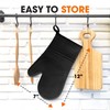 Cheer Collection Silicone Oven Mitts - Heat Resistant Kitchen Oven