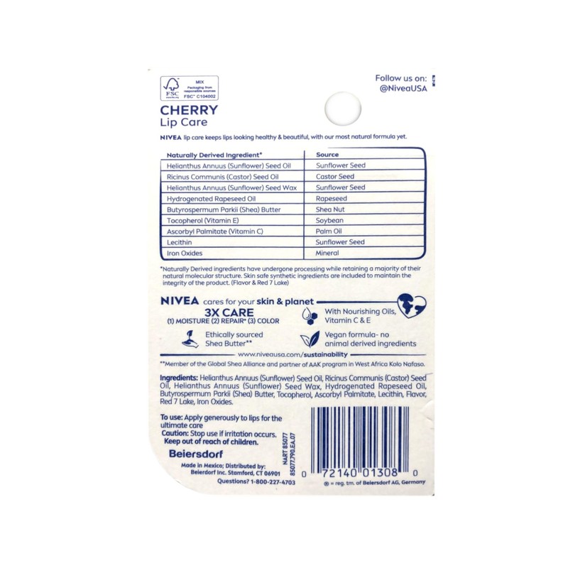 Nivea Lip Care Fruity Shine Cherry, 4.8gm