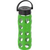 Lifefactory Glass Water Bottle, 22-Ounce, Moss | BPA-Free, Classic Cap,