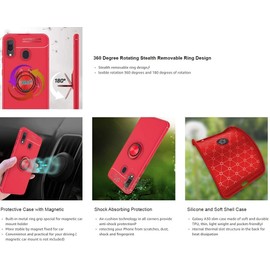 8Wireless Case and Screen Protector for DOOGEE Blade 10/10 Pro case, Rotating Ring [Very Light and Thin] Holder Soft TPU Protection Cover Case for DOOGEE Blade 10/10 Pro (Red)