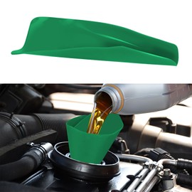HQRNYP Flexible Oil Funnel Reusable, Funnels for Automotive Use, Foldable Draining Tool Spill-Free, Car Accessories Multi-Purpose Rubber Oil Change Filter for Lawnmower, Truck, Motorcycle (Green)