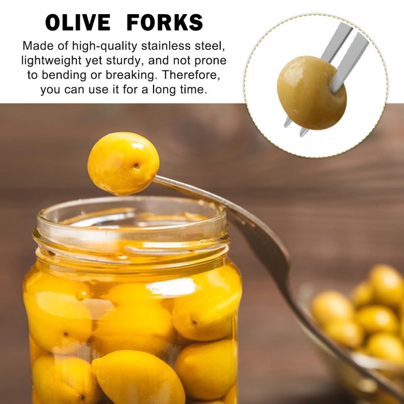 4 Pcs Pickle Fork and Olive Spoon Set for Olives