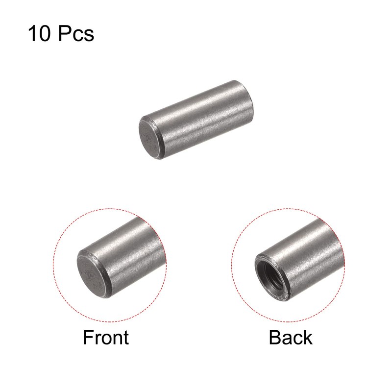 sourcing map M3 Internal Thread Dowel Pin 10pcs 5x10mm Chamfering