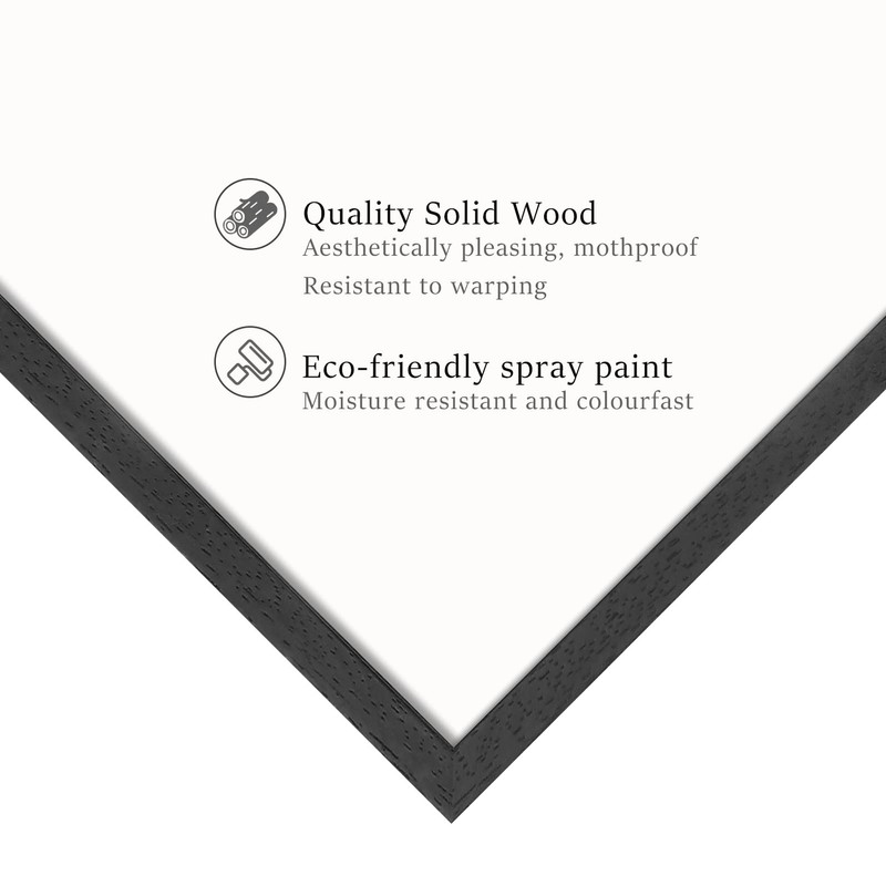 Photo Frame (Black Wood, A5, Set of 2)