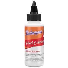 Bakerpan American Red Gel Food Coloring for Baking, Red Food Coloring for Royal Icing, 2 Ounce Food Dye Coloring for Baking and Frosting (Made in USA)