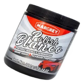 Cera Crema Margrey Automotriz Pulimento Color Blanco De 300ml 300g                                                                                    