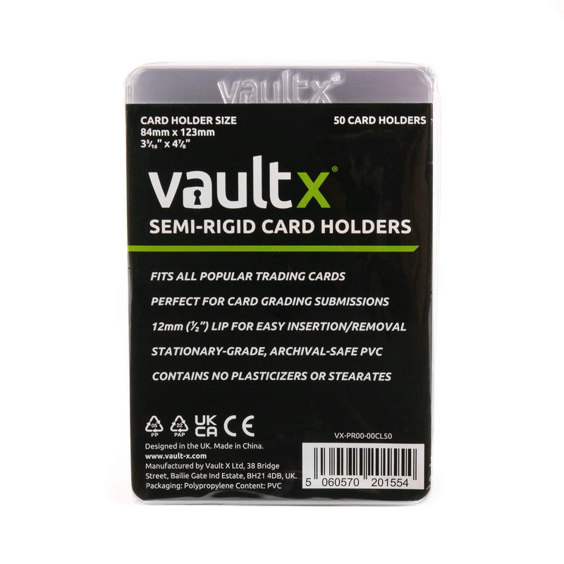 Vault X Semi-Rigid Card Holders for Trading Card & Sports