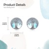 LEECCI Tree of Life Stud Earrings 925 Sterling Silver Moonstone