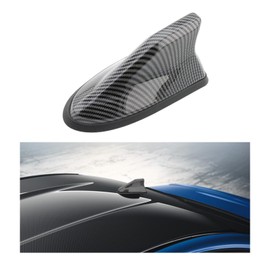 Augeny Car Shark Fin Antenna Cover, Super Functional Car AM/FM Radio Signal Roof Aerial Cover with Adhesive Tape Base, Vehicle Accessories Antenna Replacement for Car SUV Truck Van (Carbon Fiber)