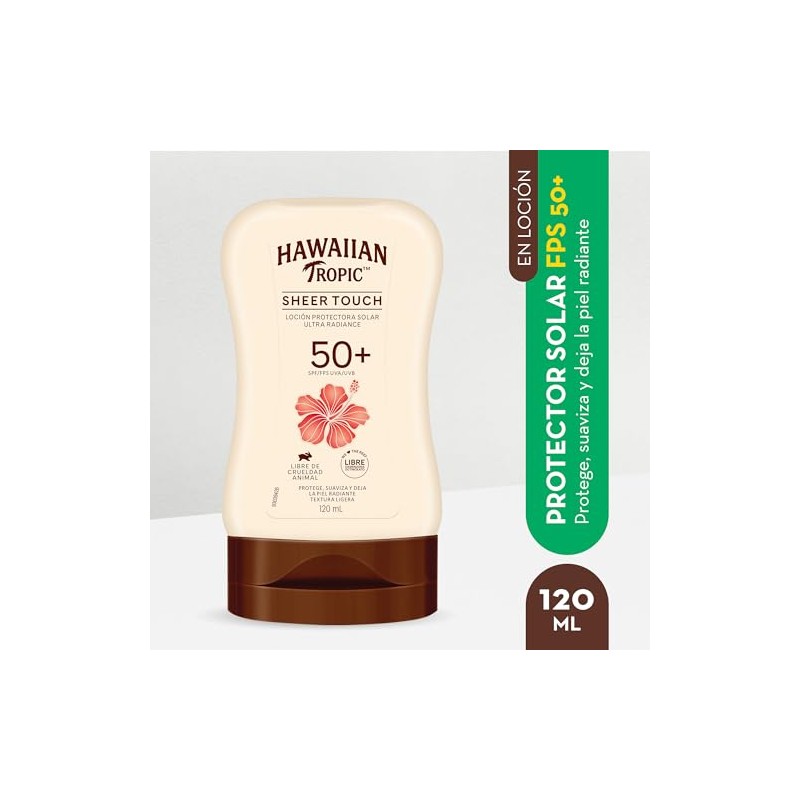 Hawaiian Tropic, Protector Solar Sheer Touch 50+ FPS 120 ml