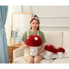 Hynbasea 3D Creative Plush Pillows Mushroom Cute Surprised Mushrooms Throw