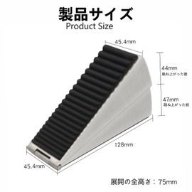 QuickYen Door Stopper, Sliding Door Lock, Stopper, Gap, Double Sided Rubber Bottom, Stainless Steel, Interior Springs, Adjustable Size, Sliding Door, Wedge Stopper, Insert, Convenient, Sliding Door