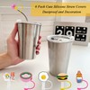 MOXLLERY 6Pcs Silicone Straw Covers Cap, Eco-Friendly, Unique Design, Reusable,