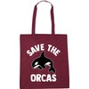 Hippowarehouse Save The Orcas Tote Shopping Gym Beach Bag 42cm
