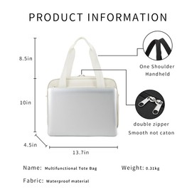 Heart Shape Window Japanese Handbag Versatile as a Laptop Bag Shoulder Bag (Beige)