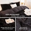 Andency Andency Fluffy Black Comforter Set King Size, 3 Pieces