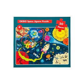 OKIDO Space Jigsaw Puzzle | 50 Pieces Puzzle Games for Children ages 4+, Early stage learning activity. Great Gift Idea for Children.