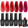 Beetles Jelly Gel Nail Polish Set - 6 Colors Red