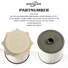 6.7L Cummins Fuel Water Separator Diesel Fuel Filter Set for 2019 2020 2021 2022 Dodge Ram 2500 3500 4500 5500 Turbo Diesel Engines 68157291AA and 68436631AA