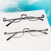 KoKoBin Half Reading Glasses for Men Women,Half Moon Metal Frame