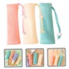 WOONEKY 3pcs Multi Layer Soap Saver Bags with Drawstring for