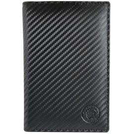 Frédéric Johns® - Car Leather Paper Holder - 4 Flap Size - Credit Card Driving License ID Card Holder - Ultra Complete Soft Leather for Men or Women, Carbon Black, Elegant