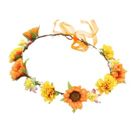 TQUXNGA Blumenkranz, Blumenstirnbänder, Braut-Haar-Accessoire, Haarband für Damen, Hochzeit, Party, Zeremonie, Festival