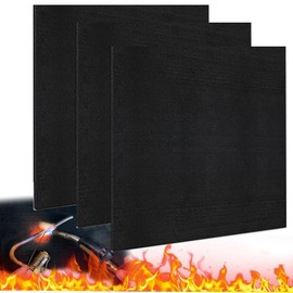Aisetmoon 3 Pack Welding Blanket 10" x 10" Fireproof Pad, 5mm Thickened Small Fire Resistant Soldering Mat, Flame Retardant Fire Blanket Carbon Felt Cloth, Insulation Pad
