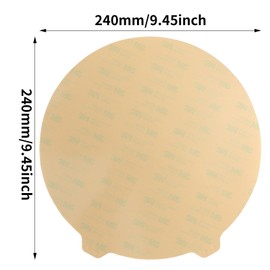 BCZAMD AnyCubi 3D Printer Platform Heated Bed Spring Steel Sheet with Round 240 mm / 9.44 Inch Building Plate Pre-Installed PEI Film for AnyCub Kossel Lineat Plus