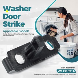 Washer Door Strike, W11316914 for Whirlpool Maytag Amana Washer, Replaces AP6872076 4929388 PS12711619 W10921697