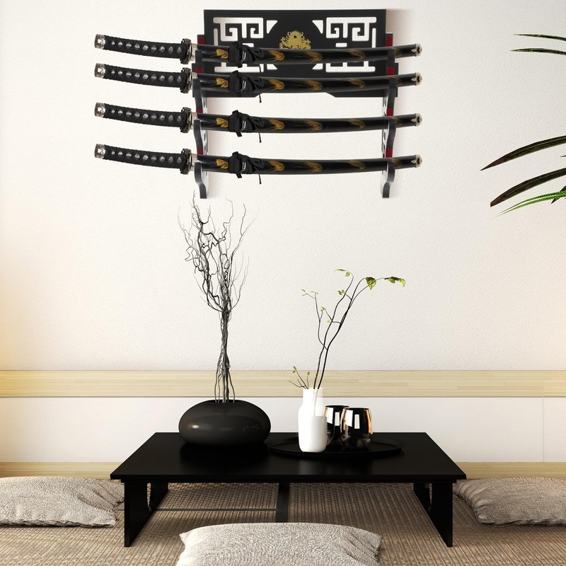 Barydat Katana Sword Holder Stand Wall Mount Katana Samurai Sword