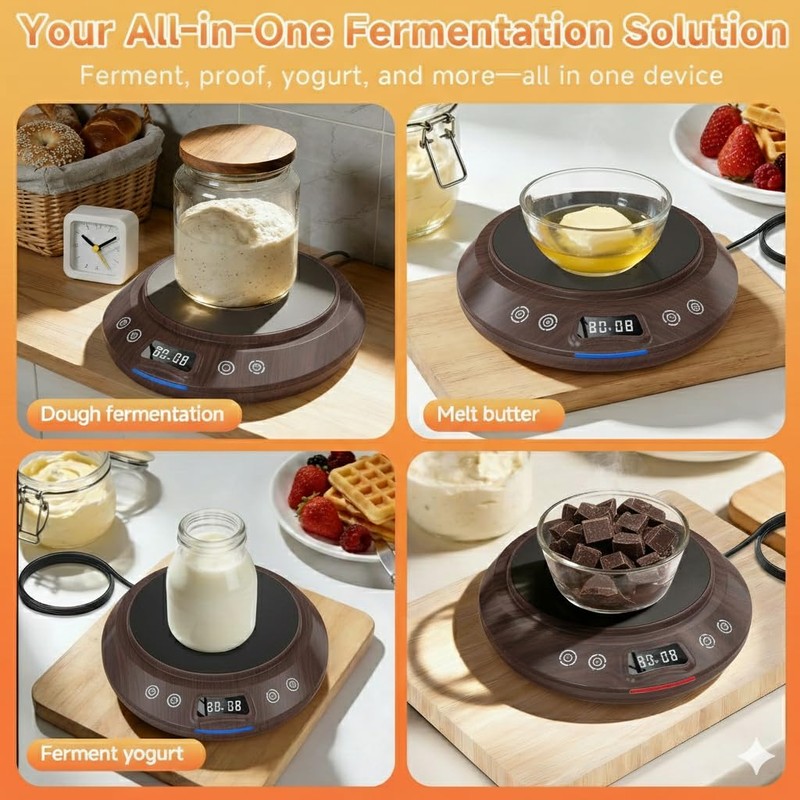 Sourdough Starter Warmer，2026 Upgrade Heating Plate, Bread Maker Machine Helper,