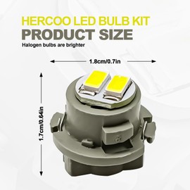 SYudwen LED Lights Bulbs Kit for AC Climate Heater Control Compatible with 2003 2004 2005 2006 2007 2008 Dod-ge Ram 1500 Ram 2500 Ram 3500 White 4pcs