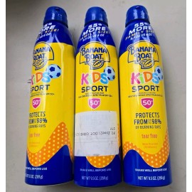 Banana Boat Kids Sport  Sunscreen Lotion  Spray SPF 50+ 9.5 oz SET OF 3