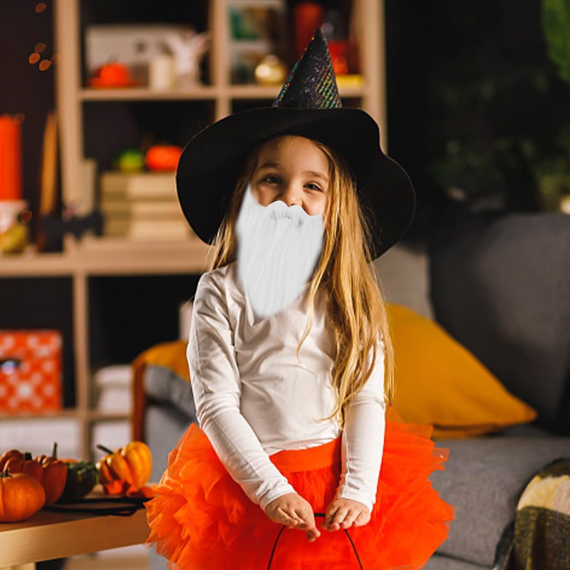 QIHUAN 1 White Beard, Simulated Beard, Role-Playing Accessories, Performance Props,