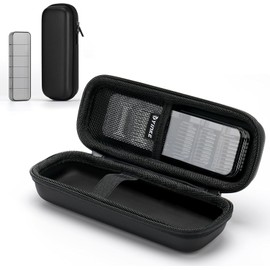 Yinke Hard Travel Bag with Attachment Storage Bag for Hybrid Electric Trimmer and Razor, Waterproof Carry Bag, Portable Storage Bag for O Blade Norelco Pro, Black