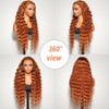 Bilisar 30 Inch Ginger Wig Human Hair 13x6 Deep Wave