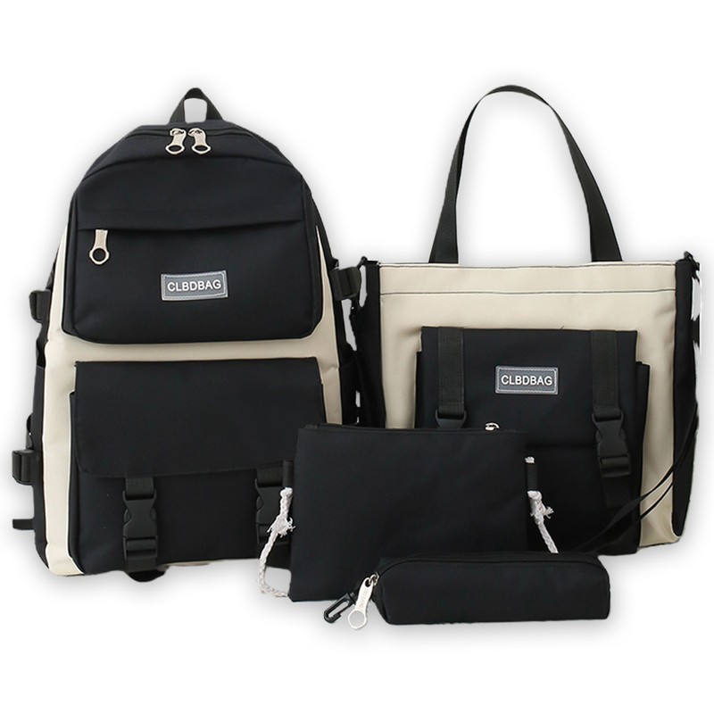 Four-piece Set Backpack Large Capacity Trendy Casual Bag Backpack Set