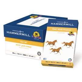 Hammermill 103291 Fore MP Multipurpose Paper, 96 Brightness, 20 lb, 8-1/2 x 14, White, 500/Ream