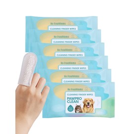 No Pawblems Portable Pocket-Sized Ear Wipes Finger, Hypoallergenic Multi-Use Pet Wipes for Dogs and Cats (60 Count)
