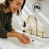 Bathroom Faucets for 3 Hole Sinks, Hurran 8 Inch Brushed